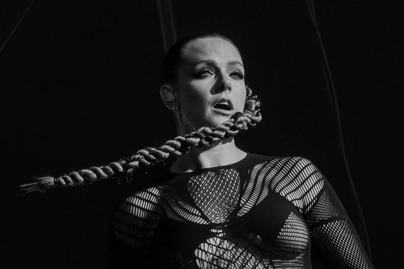 Black and white frame of a performer at BottleRock Napa Valley 2023