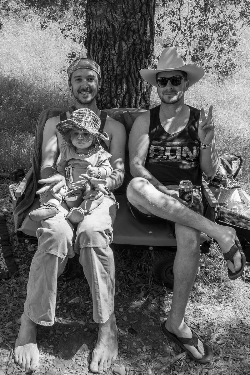 Backlit family portrait made on location