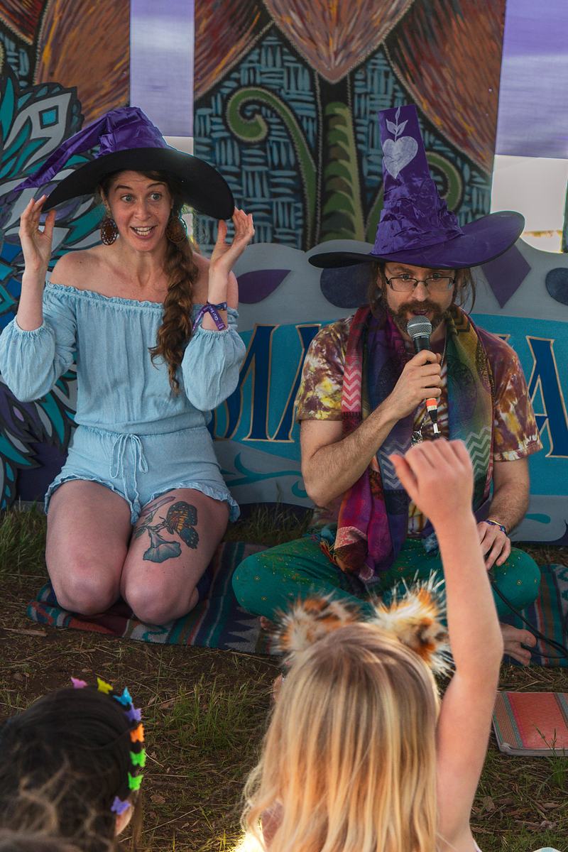 Portrait at a live outdoor festival event