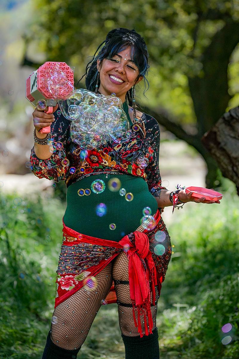 Documentary portrait at an outdoor festival